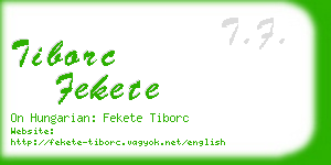 tiborc fekete business card